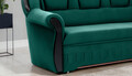 Coltar extensibil dreapta 3 locuri ELTAP, L-071, Lord, 243x180x112 cm, lemn/poliester, verde inchis/negru