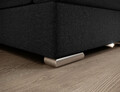 Coltar extensibil stanga 3 locuri ELTAP, LT-10FL, Siber, 270x186x93 cm, lemn/poliester, negru