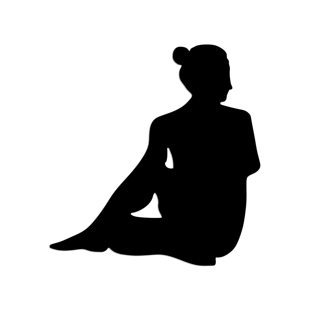 Decoratiune de perete, Yoga 22, Dimensiuni: 53 x 55 cm, Negru — imaginea 4