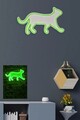 Decoratiune luminoasa LED, Kitty the Cat, Benzi flexibile de neon, DC 12 V, Verde