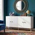 Consola, Hanah Home, Squarel 150, 150x75x32 cm, Alb