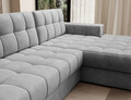 Coltar extensibil dreapta 3 locuri ELTAP, RT-85MO, Blezalt, 240x150x82 cm, lemn/poliester, gri