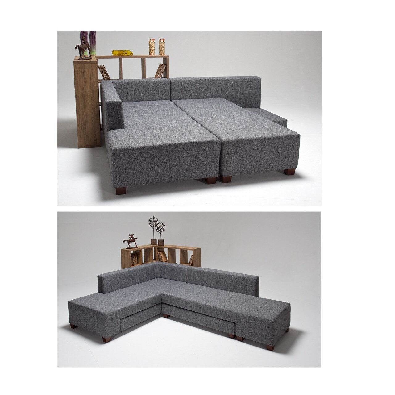 Coltar extensibil Manama Left, Balcab Home, 206x282 cm, gri - 1 | YEO