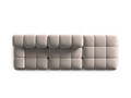 Canapea modulara 4 locuri cotiera dreapta, Bellis-51, Micadoni Home, 282x94x70 cm, catifea, cappuccino