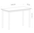 Birou, Caliente, Viva, 140x78x55 cm, PAL, Stejar / Negru