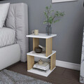 Noptiera, Retricy, Carter, 29.6x29.6x49.4 cm, PAL, Stejar alb