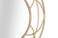 Oglinda decorativa Valencia, Mauro Ferretti, Ø 60 cm, ratan, maro