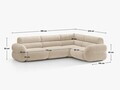 Coltar dreapta 5 locuri, Neo, Micadoni Home, 295x210x83 cm, tesatura Chenille, teracota