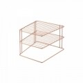 Etajera de colt pentru bucatarie Palio Copper, Metaltex, 19 x 25 x 25 cm, inox/invelis Polytherm, cupru