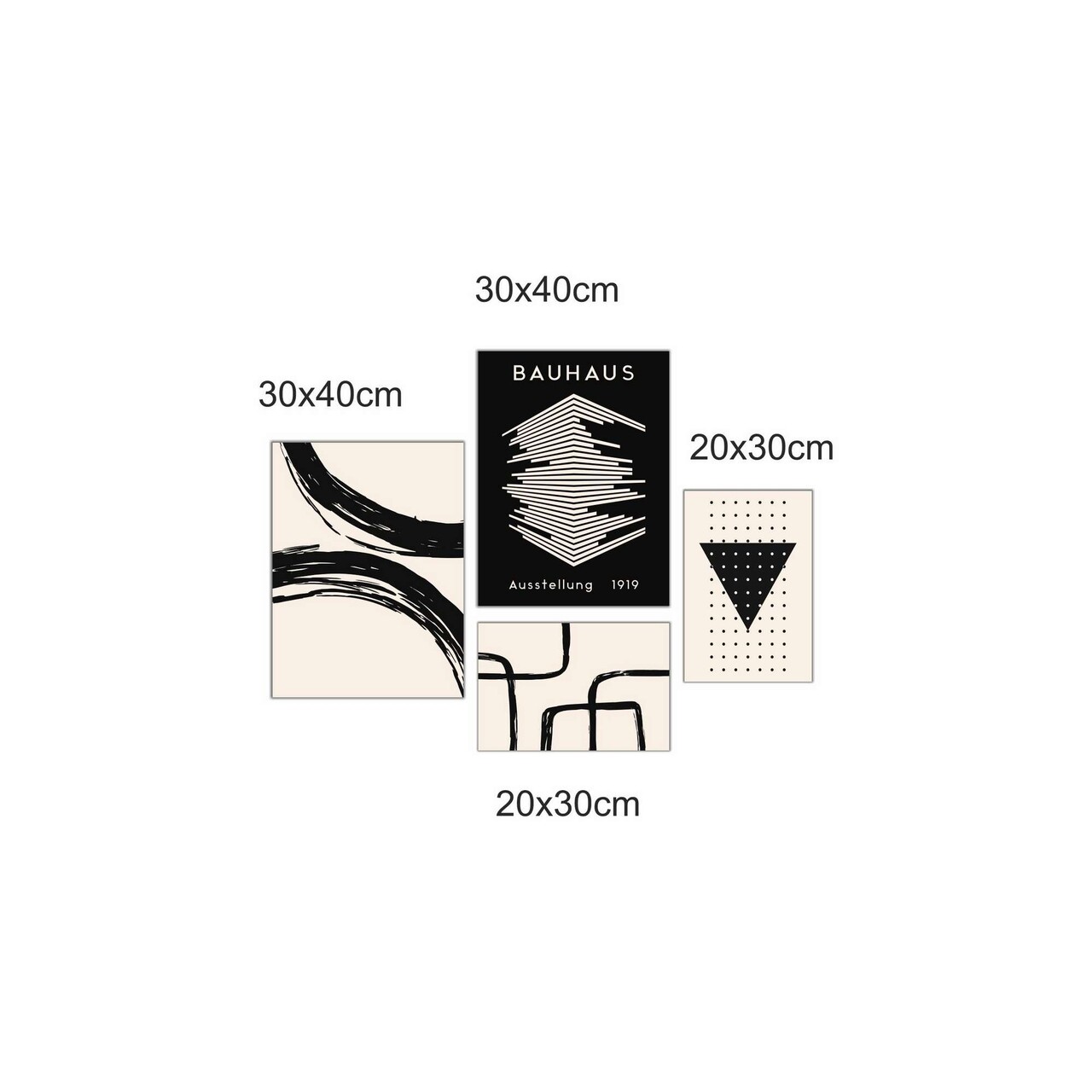 Set 4 tablouri decorative, Mdf, Imprimare digitala, Multicolor - view 2