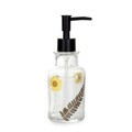 Dozator sapun lichid Aralia, Homla, 6.5x18.5 cm, sticla, transparent/multicolor