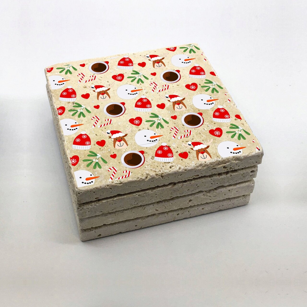 Set suporturi de pahare, Hermia, 366TYR1226, 10 x 10 x 1 cm, 4 piese, Multicolor - view 3