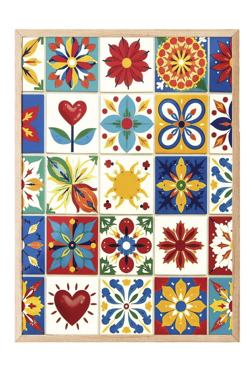 Tablou decorativ, 109491, Lemn masiv, Sticla PVC, Multicolor - view 2