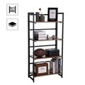 Biblioteca, Vasagle, 60 x 30 x 125.5 cm, fier/PAL, maro rustic