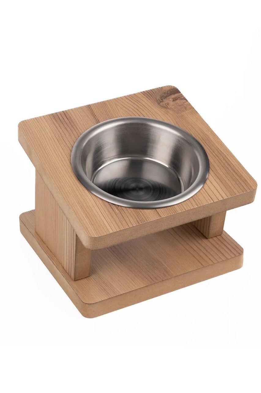 Bol pentru hrana animale de companie, Paws &amp; Whiskers, Apvm1, MDF , Multicolor - imagine 2