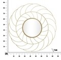 Oglinda decorativa Sunflower, Mauro Ferretti, Ø 88 cm, fier/oglinda, auriu