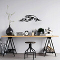 Decoratiune de perete, Wave, Metal, 70 x 20 cm, Negru