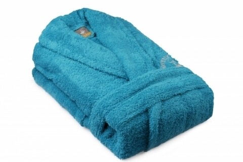 Halat de baie unisex, beverly hills polo club, 100% bumbac, xs/s, turquoise