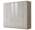 Dulap pentru haine, Rabi, Rb-122-01, 210x210x52 cm, Alb mat