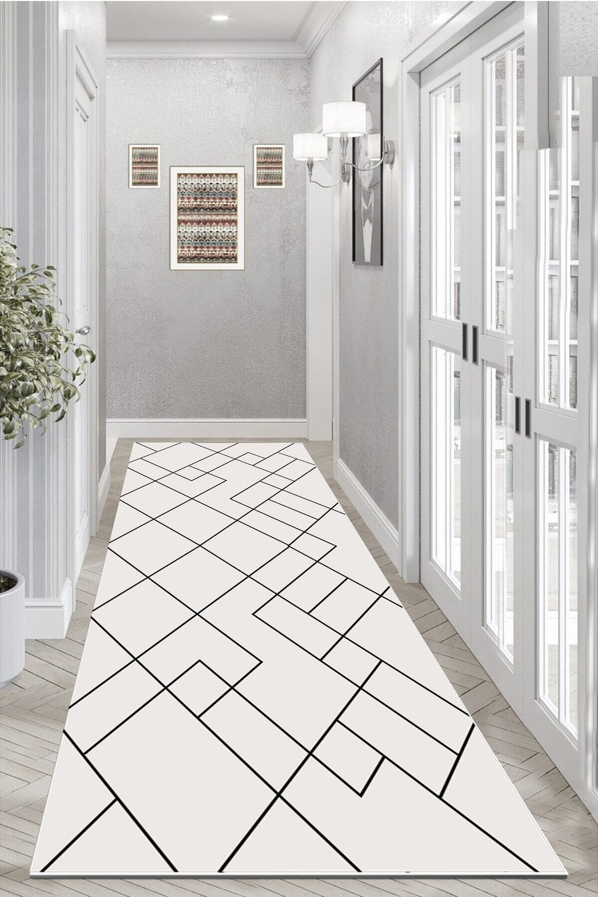 Covor, YOLLUK-000023-026, 180x300 cm, Poliester, Alb