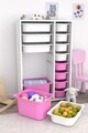 Dulap multifunctional, Estella, Rine 2D4K8U, Alb/Roz