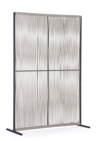 Paravan despartitor pentru gradina/terasa Paxson, Bizzotto, 120 x 30 x 180 cm, aluminiu/tesatura olefin, carbune 120