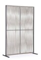 Paravan despartitor pentru gradina/terasa Paxson, Bizzotto, 120 x 30 x 180 cm, aluminiu/tesatura olefin, gri carbune