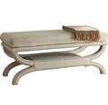 Taburet, Qunef, Felice Halka Pouffe, 40x120 cm, Cadru: 100% MDF, Bej