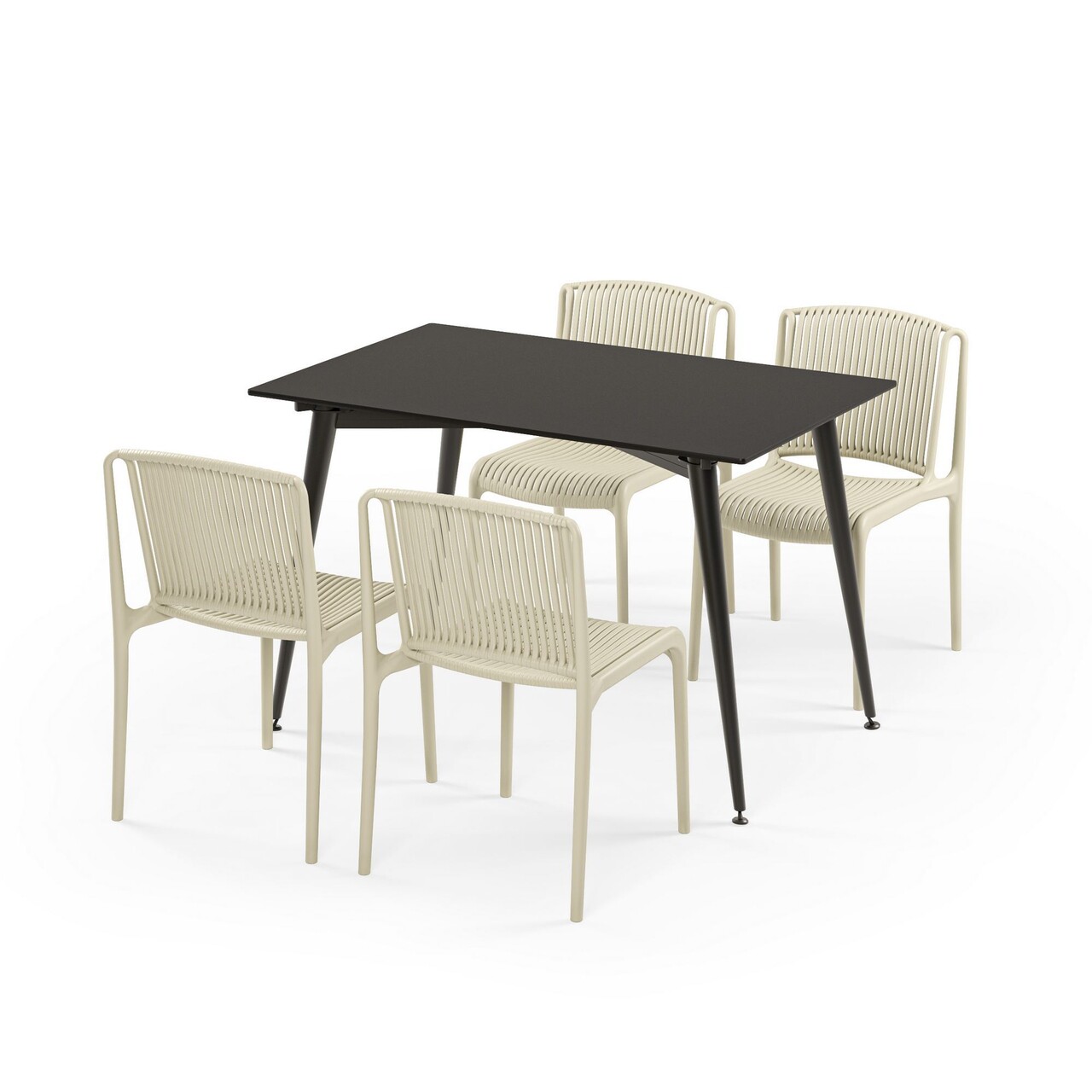 Set scaune 4 piese, Tilia, Nes, Bej - 3 | YEO