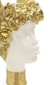 Figurina /sculptura decorativa  Athena, Mauro Ferretti, 15x14.5x32 cm, polirasina, alb/auriu