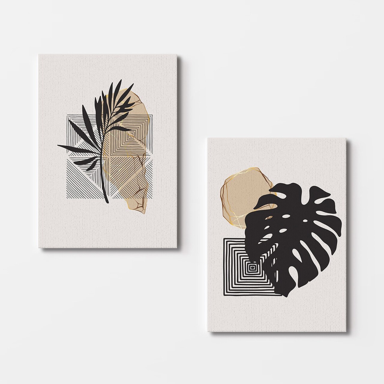 Set 2 tablouri decorative, 2KNV4261, Lemn, Multicolor - view 3