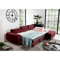 Coltar extensibil dreapta 3 locuri ELTAP, RT-25VE, Grayson, 278x205x92 cm, lemn/poliester, rosu inchis