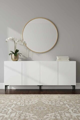 Consola, Hanah Home, Didema 180, 180x79x32 cm, Alb