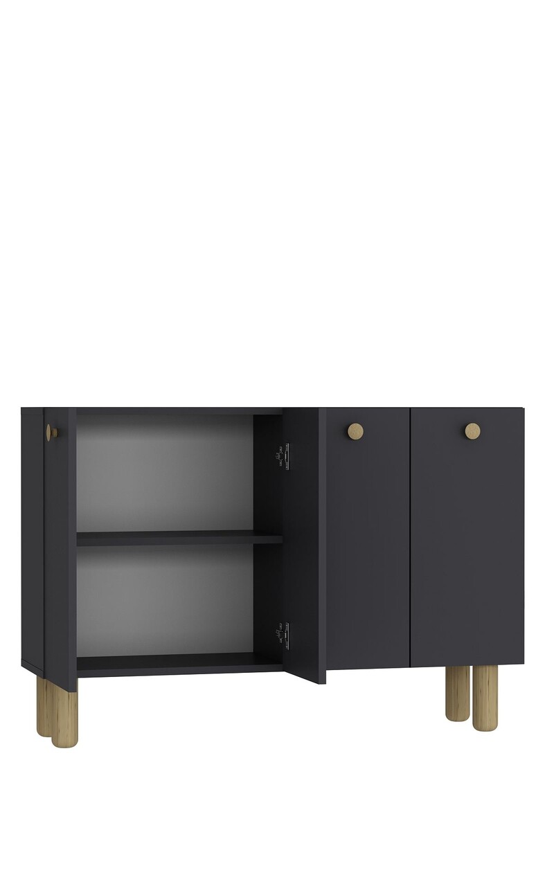 Consola, Hanah Home, Ilay Bohem, 120x80x29.6 cm, PAL , Stejar antracit / safir - view 6