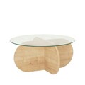 Masuta de cafea, Neostill, Bubble, 75x35x75 cm, Sticla temperata , Maro