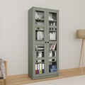 Dulap multifunctional, Miwood, Lucas Glass 1600-76, Verde