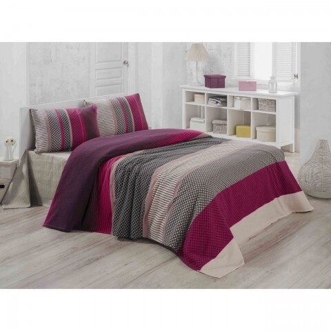 Cuvertura de pat, Victoria, Lotus Pique, 200×230 cm, 100% bumbac, multicolor 100% imagine 2022