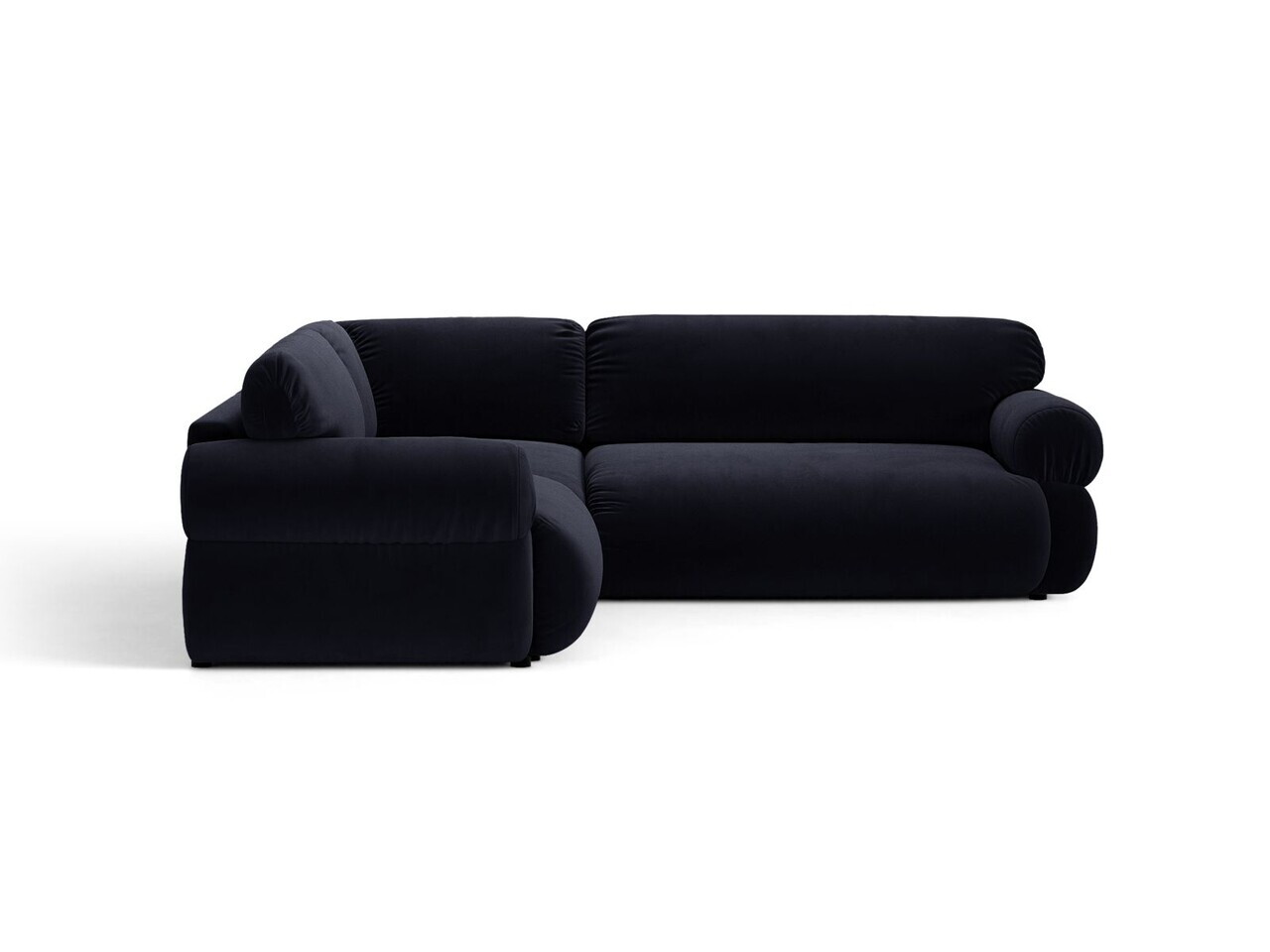 Coltar simetric 5 locuri, Ophelia, Micadoni Home, 259x259x84 cm, catifea, albastru regal — imaginea 2