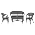 Bancheta pentru exterior, Café, 130 x 57 x 83 cm, negru