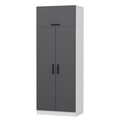 Dulap pentru haine, Minerva, Kale Anthracite, 90x255x52 cm, PAL, Antracit