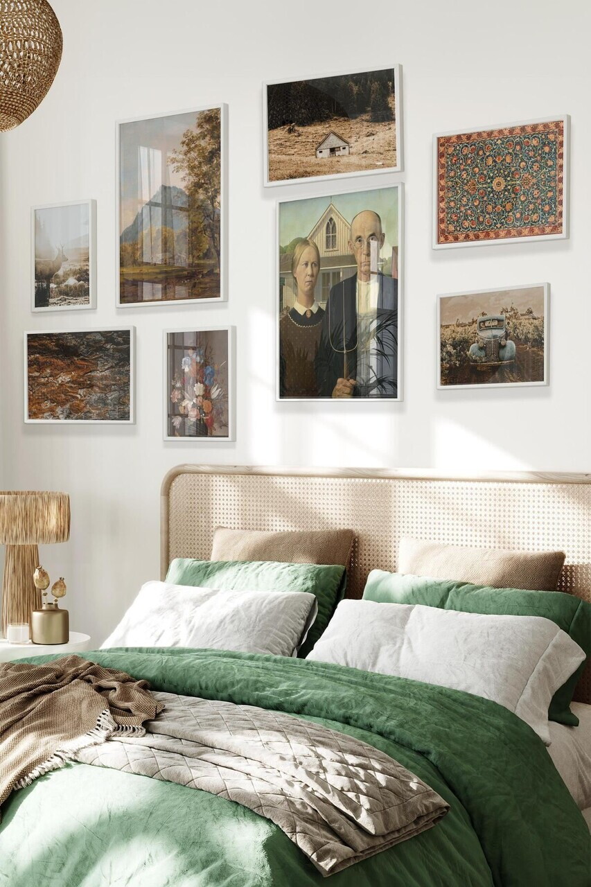 Tablou decorativ, Çgs-006-White-Kck, Lemn masiv, Față: 100% PVC STICLĂ, Multicolor