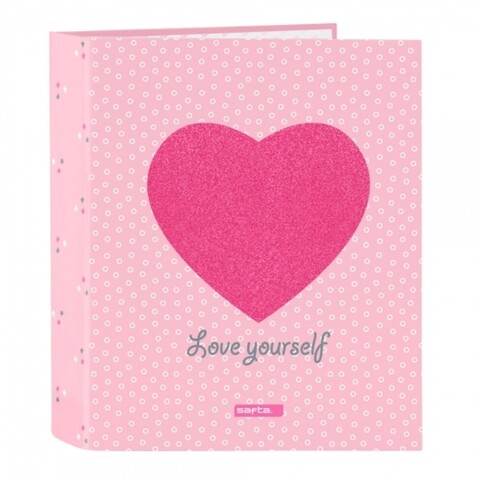 Biblioraft, safta, love yourself, 27 x 33 x 6 cm, poliester, roz