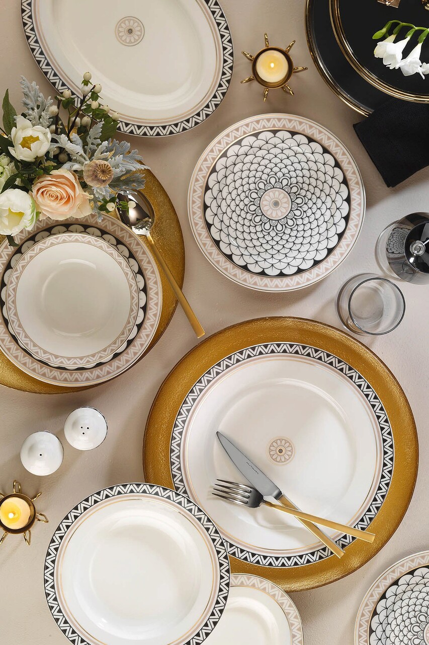 Serviciu de masa 53 piese INBNKL53YT43012048, Kutahya Porselen, portelan, multicolor - 1 | YEO