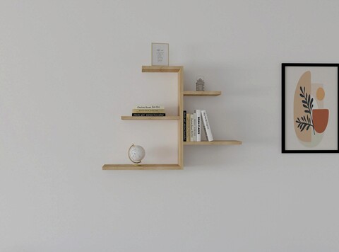 Raft de perete, asse home, gami, 82.2x48x19.6 cm, pal , maro