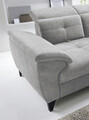 Coltar extensibil dreapta 5 locuri ELTAP, RT-04RAQ, Inferne, 297x210x107 cm, lemn/poliester, gri deschis