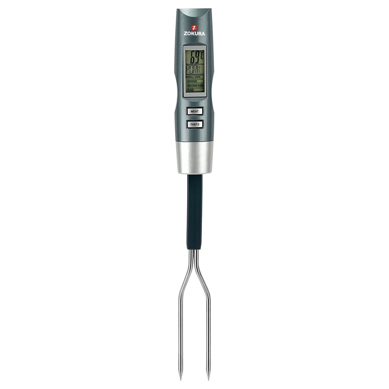 Termometru Digital Pentru Carne Cu Furculita, Zokura, Ecran LED, 50°C/300°C