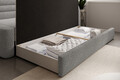 Canapea extensibila brat dreapta 3 locuri, ELTAP, Fabillo, 223x86x80 cm, lemn/poliester, gri deschis