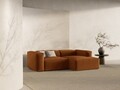 Coltar dreapta 2 locuri, Bergamo, Cosmopolitan Design, 244x152x70 cm, tesatura structurata, gri maro