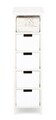Comoda cu 5 sertare Leonie, Bizzotto, 26x32x98 cm, lemn de paulownia/MDF, alb