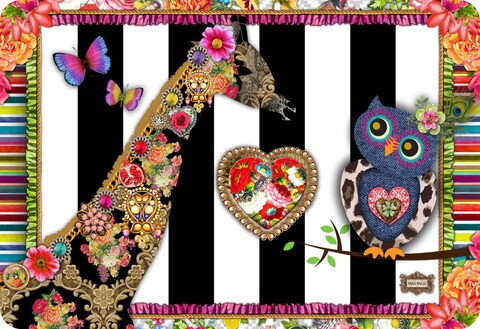 Covor melli mello giraffe, decorino, 133x190 cm, poliester, multicolor